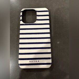 Burga Navy and White Striped Phone Case